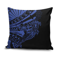 Blue Marquesas Islands Pillow Cover Marquesan Matatiki Hammerhead Shark Patutiki - Polynesian Pride