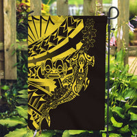 Yellow Marquesas Islands Garden Flag Marquesan Matatiki Hammerhead Shark Patutiki - Polynesian Pride