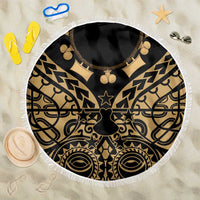 Austral Islands Beach Blanket Tuhaa Pae Penu Stars Necklace Gold LT14 One Size 150cm Gold - Polynesian Pride