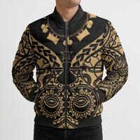 Austral Islands Bomber Puffer Jacket Tuhaa Pae Penu Stars Necklace Gold - Polynesian Pride