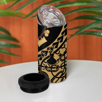 Austral Islands 4 in 1 Can Cooler Tumbler Tuhaa Pae Penu Stars Necklace Gold - Polynesian Pride