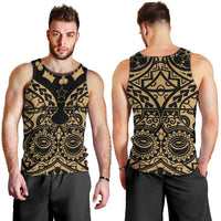 Austral Islands Men Tank Top Tuhaa Pae Penu Stars Necklace Gold - Polynesian Pride