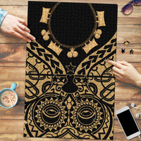 Austral Islands Puzzle Tuhaa Pae Penu Stars Necklace Gold - Polynesian Pride