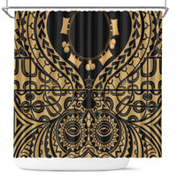 Austral Islands Shower Curtain Tuhaa Pae Penu Stars Necklace Gold - Polynesian Pride