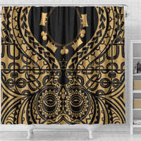Austral Islands Shower Curtain Tuhaa Pae Penu Stars Necklace Gold - Polynesian Pride