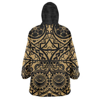 Austral Islands Wearable Blanket Hoodie Tuhaa Pae Penu Stars Necklace Gold LT14 - Polynesian Pride