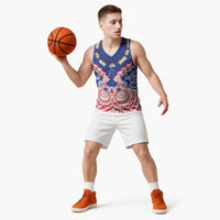 Austral Islands Basketball Jersey Tuhaa Pae Penu Stars Necklace Red LT14 - Polynesian Pride