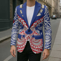 Austral Islands Blazer Tuhaa Pae Penu Stars Necklace Red - Polynesian Pride