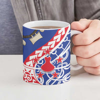 Austral Islands Ceramic Mug Tuhaa Pae Penu Stars Necklace Red - Polynesian Pride