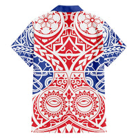 Austral Islands Family Matching Short Sleeve Bodycon Dress and Hawaiian Shirt Tuhaa Pae Penu Stars Necklace Red - Polynesian Pride