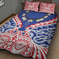 Austral Islands Quilt Bed Set Tuhaa Pae Penu Stars Necklace Red - Polynesian Pride