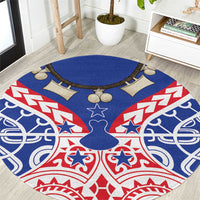 Austral Islands Round Carpet Tuhaa Pae Penu Stars Necklace Red - Polynesian Pride