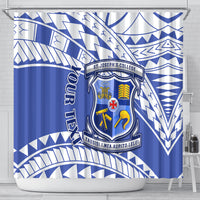 Personalised Samoa St Josephs College Shower Curtain Marist Brothers Samoan Pattern LT14 - Polynesian Pride