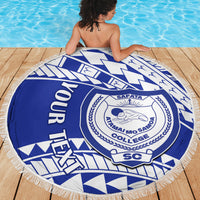 Personalised Samoa Safata College Beach Blanket Samoan Pattern LT14 - Polynesian Pride