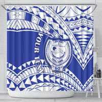 Personalised Samoa Safata College Shower Curtain Samoan Pattern LT14 - Polynesian Pride