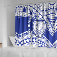 Personalised Samoa Safata College Shower Curtain Samoan Pattern LT14 - Polynesian Pride