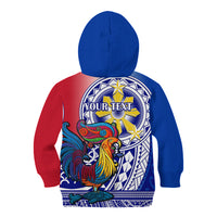 Personalised Philippines Kid Hoodie Filipino Sarimanok With Polynesian Tattoo LT14 - Polynesian Pride