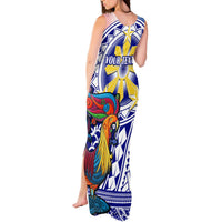 Personalised Philippines Tank Maxi Dress Filipino Sarimanok With Polynesian Tattoo LT14 - Polynesian Pride