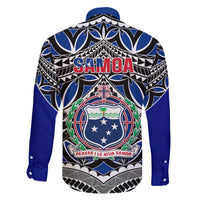 Samoa 685 Family Matching Long Sleeve Bodycon Dress and Hawaiian Shirt Samoan Coat Of Arms Simple Style LT14 - Polynesian Pride