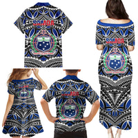 Samoa 685 Family Matching Puletasi Dress and Hawaiian Shirt Samoan Coat Of Arms Simple Style LT14 - Polynesian Pride