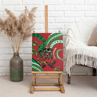 Mele Kalikimaka Hawaii Canvas Wall Art Mongoose Santa With Ohia Lehua LT14 - Polynesian Pride