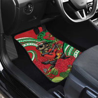 Mele Kalikimaka Hawaii Car Mats Mongoose Santa With Ohia Lehua