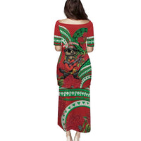 Mele Kalikimaka Hawaii Puletasi Mongoose Santa With Ohia Lehua LT14 - Polynesian Pride