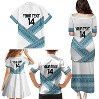 Custom Fiji Tapa Rugby 2025 Family Matching Puletasi and Hawaiian Shirt Go Champions Fijiana