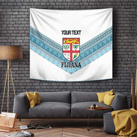 Custom Fiji Tapa Rugby 2025 Tapestry Go Champions Fijiana