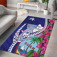 Biba Guam Liberation Day Area Rug Tano y Chamoru Latte Stone Blue