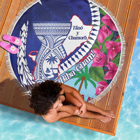 Biba Guam Liberation Day Beach Blanket Tano y Chamoru Latte Stone Blue