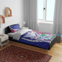 Biba Guam Liberation Day Bedding Set Tano y Chamoru Latte Stone Blue