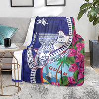 Biba Guam Liberation Day Blanket Tano y Chamoru Latte Stone Blue