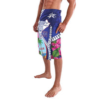 Biba Guam Liberation Day Lavalava Tano y Chamoru Latte Stone Blue