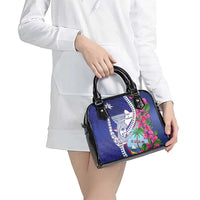 Biba Guam Liberation Day Shoulder Handbag Tano y Chamoru Latte Stone Blue