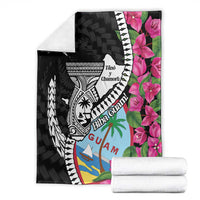 Biba Guam Liberation Day Blanket Tano y Chamoru Latte Stone Black