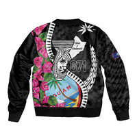 Biba Guam Liberation Day Bomber Jacket Tano y Chamoru Latte Stone Black