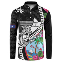 Biba Guam Liberation Day Button Sweatshirt Tano y Chamoru Latte Stone Black