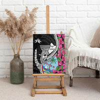 Biba Guam Liberation Day Canvas Wall Art Tano y Chamoru Latte Stone Black