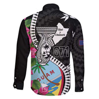 Biba Guam Liberation Day Family Matching Summer Maxi Dress and Hawaiian Shirt Tano y Chamoru Latte Stone Black