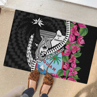 Biba Guam Liberation Day Rubber Doormat Tano y Chamoru Latte Stone Black