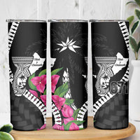 Biba Guam Liberation Day Skinny Tumbler Tano y Chamoru Latte Stone Black