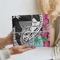 Biba Guam Liberation Day Wrapping Paper Tano y Chamoru Latte Stone Black - Polynesian Pride