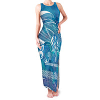 Kuri Dog Waka New Zealand Matariki Family Matching Tank Maxi Dress and Hawaiian Shirt Ocean Sharks Maori Tattoo