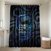 Tuna Eel New Zealand Matariki Bathroom Set He Piko He Taniwha Maori Pattern LT14 Shower Curtain Only Purple - Polynesian Pride