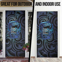 Tuna Eel New Zealand Matariki Door Cover He Piko He Taniwha Maori Pattern LT14 - Polynesian Pride