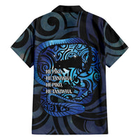 Tuna Eel New Zealand Matariki Family Matching Off Shoulder Short Dress and Hawaiian Shirt He Piko He Taniwha Maori Pattern