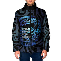 Tuna Eel New Zealand Matariki Padded Jacket He Piko He Taniwha Maori Pattern LT14 Men Purple - Polynesian Pride