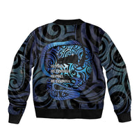 Tuna Eel New Zealand Matariki Sleeve Zip Bomber Jacket He Piko He Taniwha Maori Pattern LT14 - Polynesian Pride
