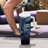 Tuna Eel New Zealand Matariki Tumbler With Handle He Piko He Taniwha Maori Pattern LT14 - Polynesian Pride